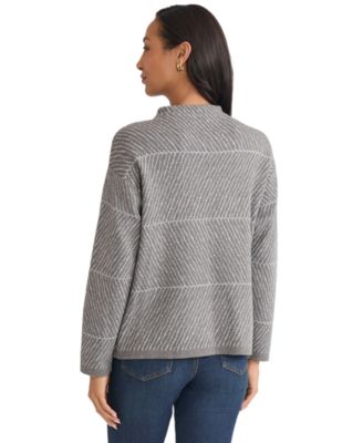 Women's Lurex Mock Neck Sweater