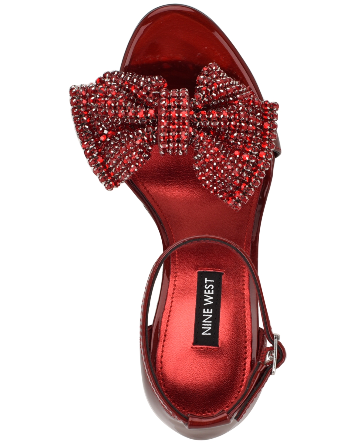 Nine West Women's Tansie Embellished High Stiletto Dress Sandals In Red