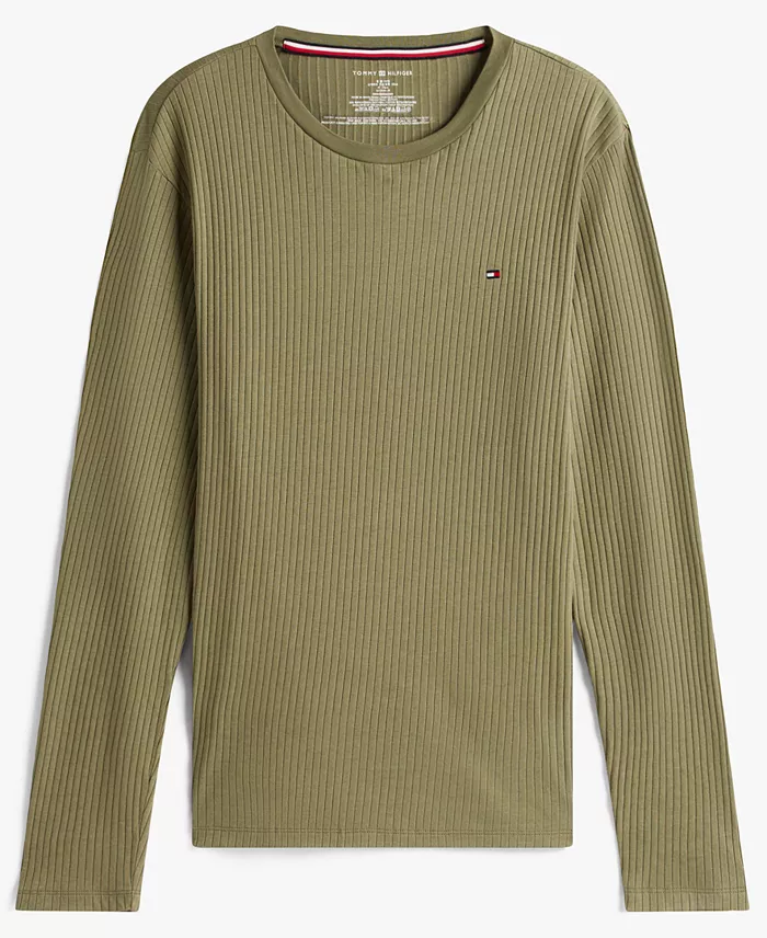 Men's Ribbed Long-Sleeve Pajama Shirt - thumbnail 9