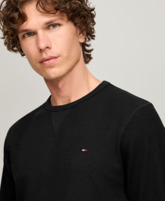 Men's Waffle-Knit Long-Sleeve Crewneck Thermal Top