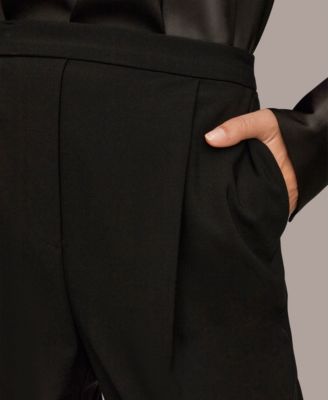 Women's Pleat Wide Leg Pull-On Pants