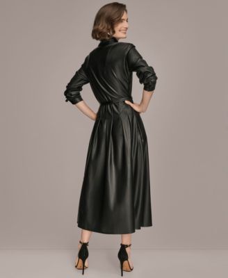 Women's Button Front Midi Dress