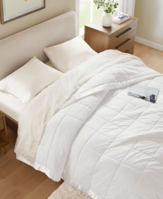 Windom Lightweight Down Alternative Satin Trim Blanket, Twin