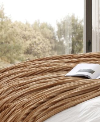 Mountain Valley Ribbed Plush Heated Throw, 70" x 50"