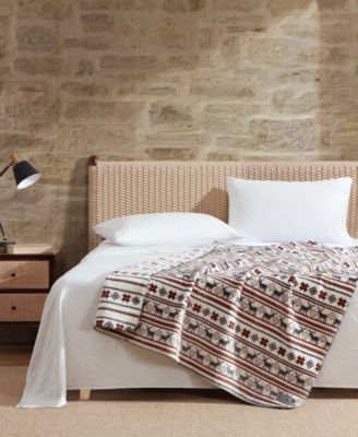 Printed Lush Flannel Throw, 70" x 60"