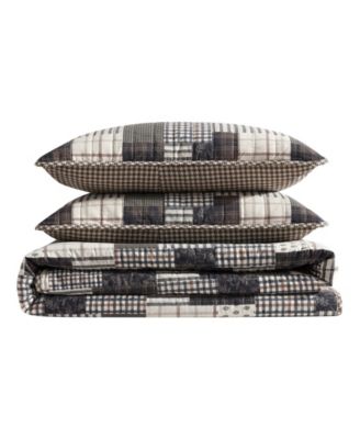 Antique Cotton Reversible 3-Pc. Quilt Set, King