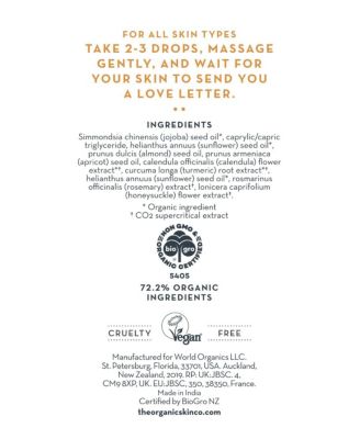 Nourishing Skin Glow Serum | Hydrating Face Oil with Rosemary & Turmeric, Gua Sha Organic Care | 30 mL