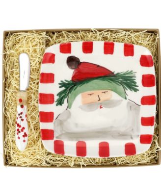 Old St. Nick 2-Pc. Square Plate Set With Spreader