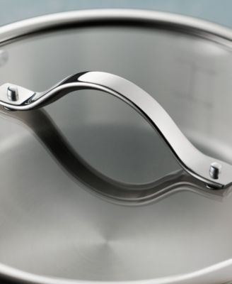 Tempo Tri-Ply Base Stainless Steel 7-Pc. Cookware Set with Glass Lids