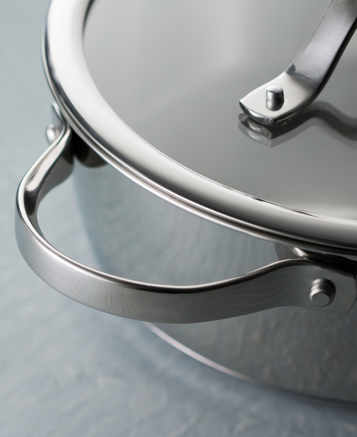 Tramontina Tempo Tri-ply Base Stainless Steel 10-pc. Cookware Set With Glass Lids In Silver