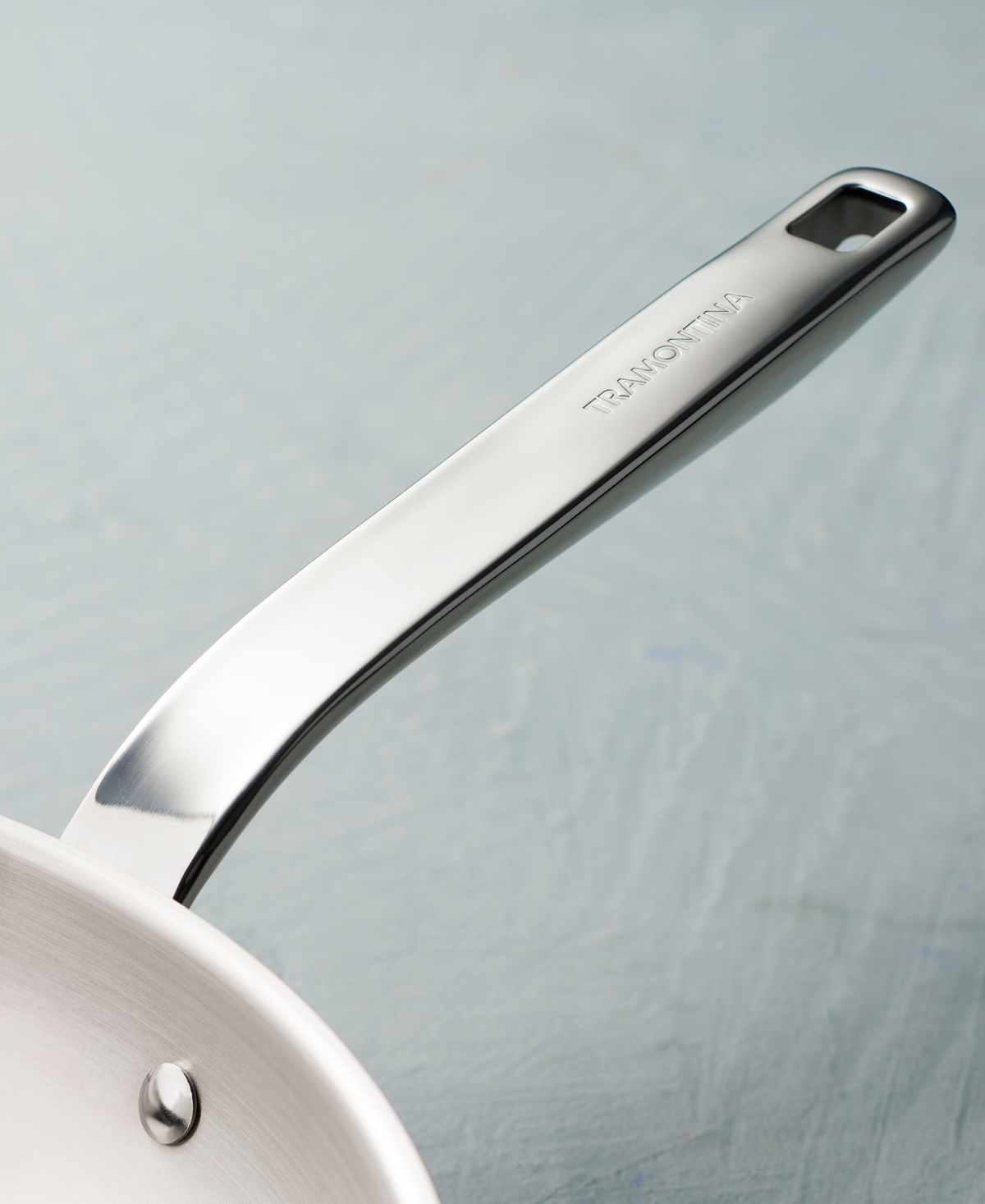 Tramontina Tempo Tri-ply Base Stainless Steel 14-pc. Cookware Set With Glass Lids In Silver