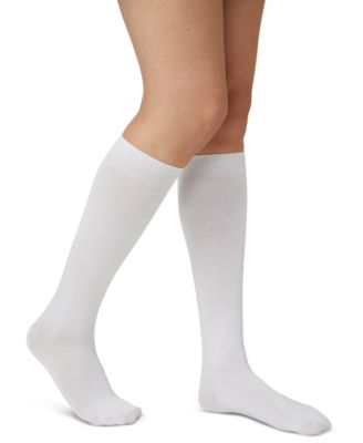 Women's Flat Knit Knee High Socks 3 Pair Pack