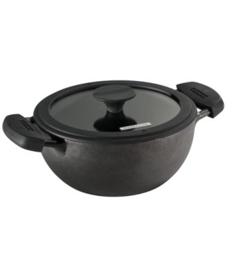 Tramontina - Utsava 2.3-Quart Pre-Seasoned Cast Iron Kadai with Lid