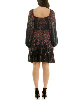 Petite V-Neck Fit and Flare Dress