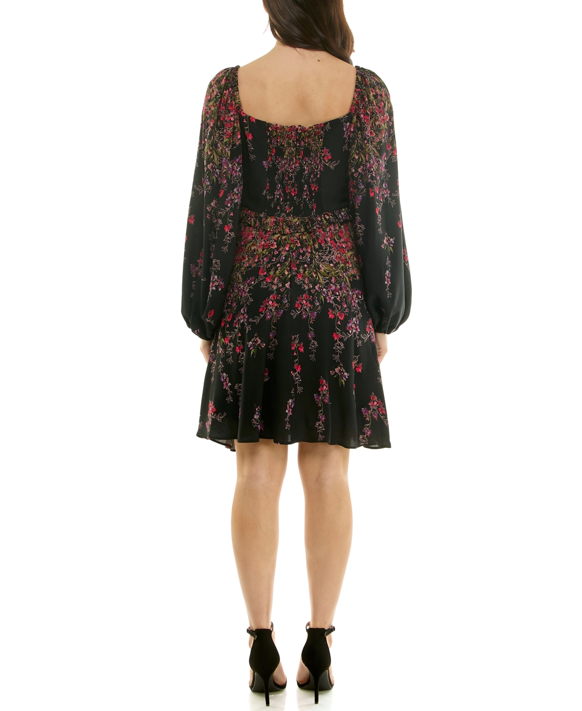 Taylor Petite V-neck Fit And Flare Dress In Multi
