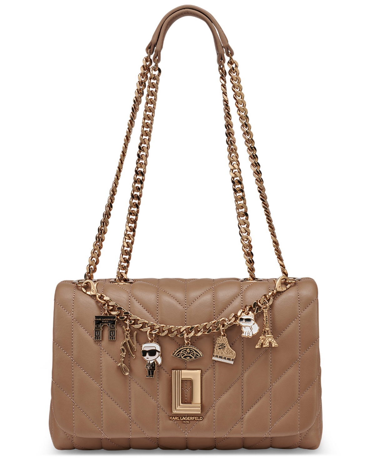 Karl Lagerfeld Lafayette Small Shoulder Bag In Brown