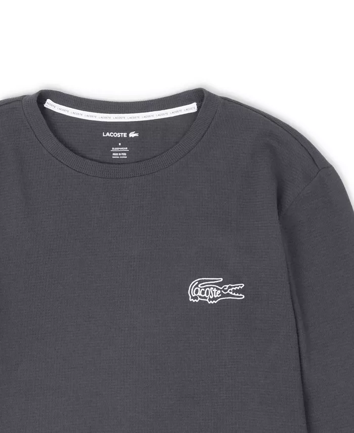 Men's Exclusive Crocodile Waffle-Knit Thermal Shirt - thumbnail 9