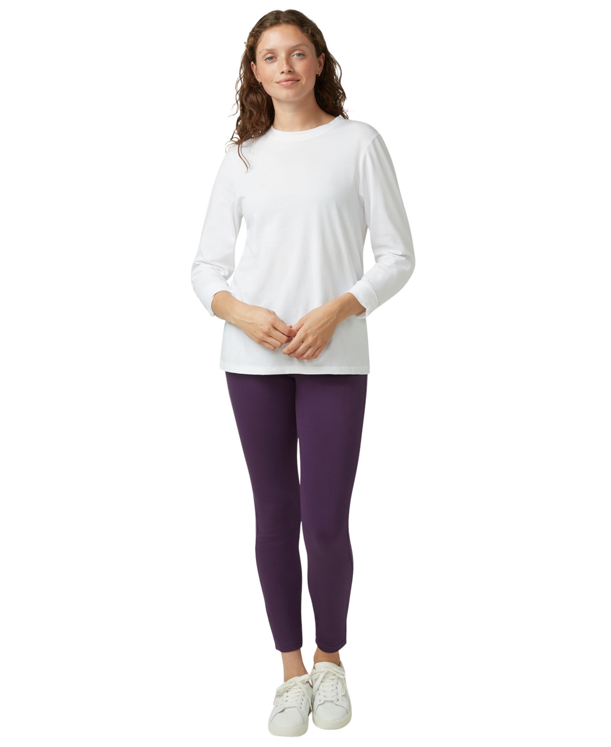 Hue Classic Stretch Denim Leggings, Regular & Plus Sizes In Purple