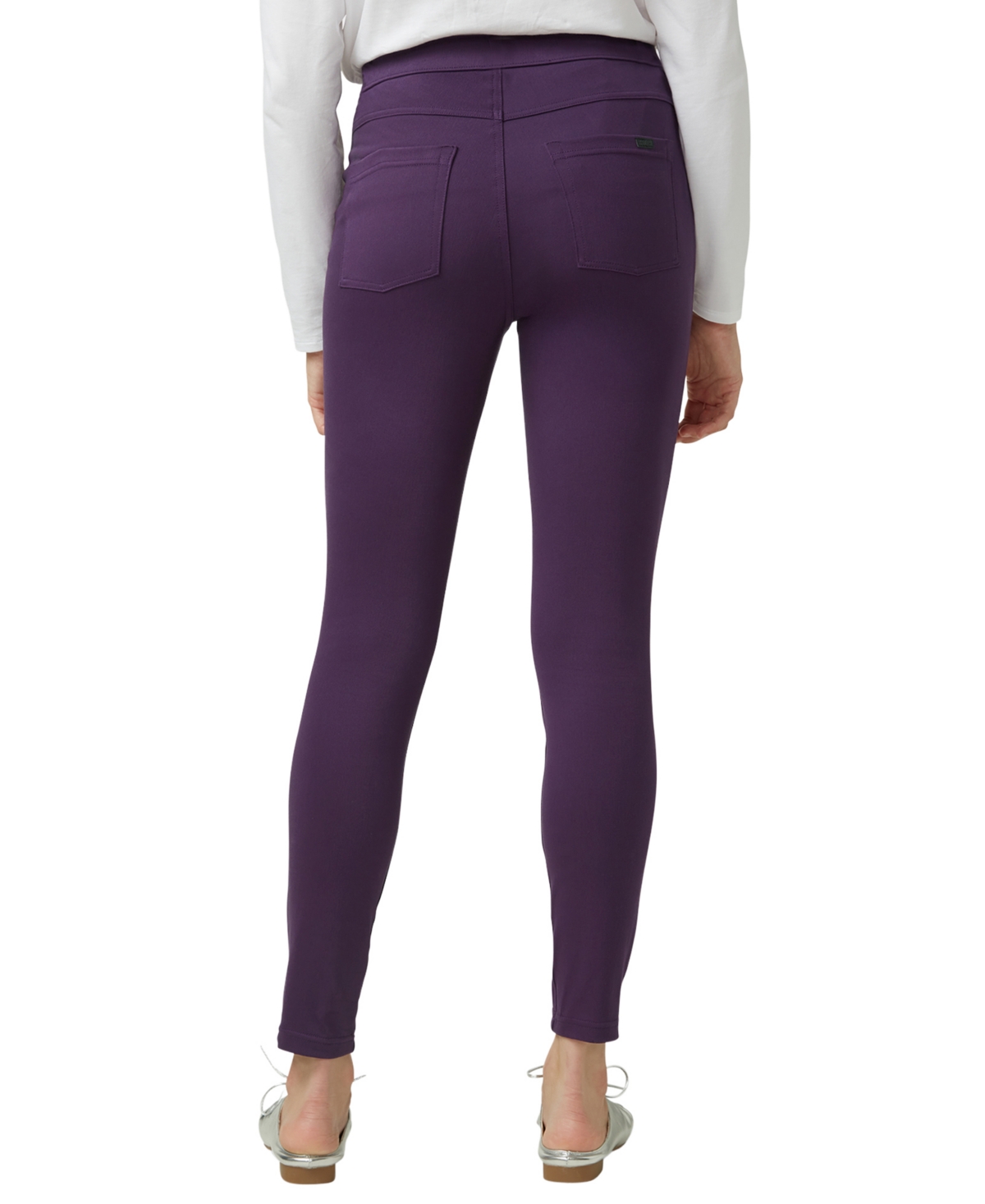 Hue Classic Stretch Denim Leggings, Regular & Plus Sizes In Purple