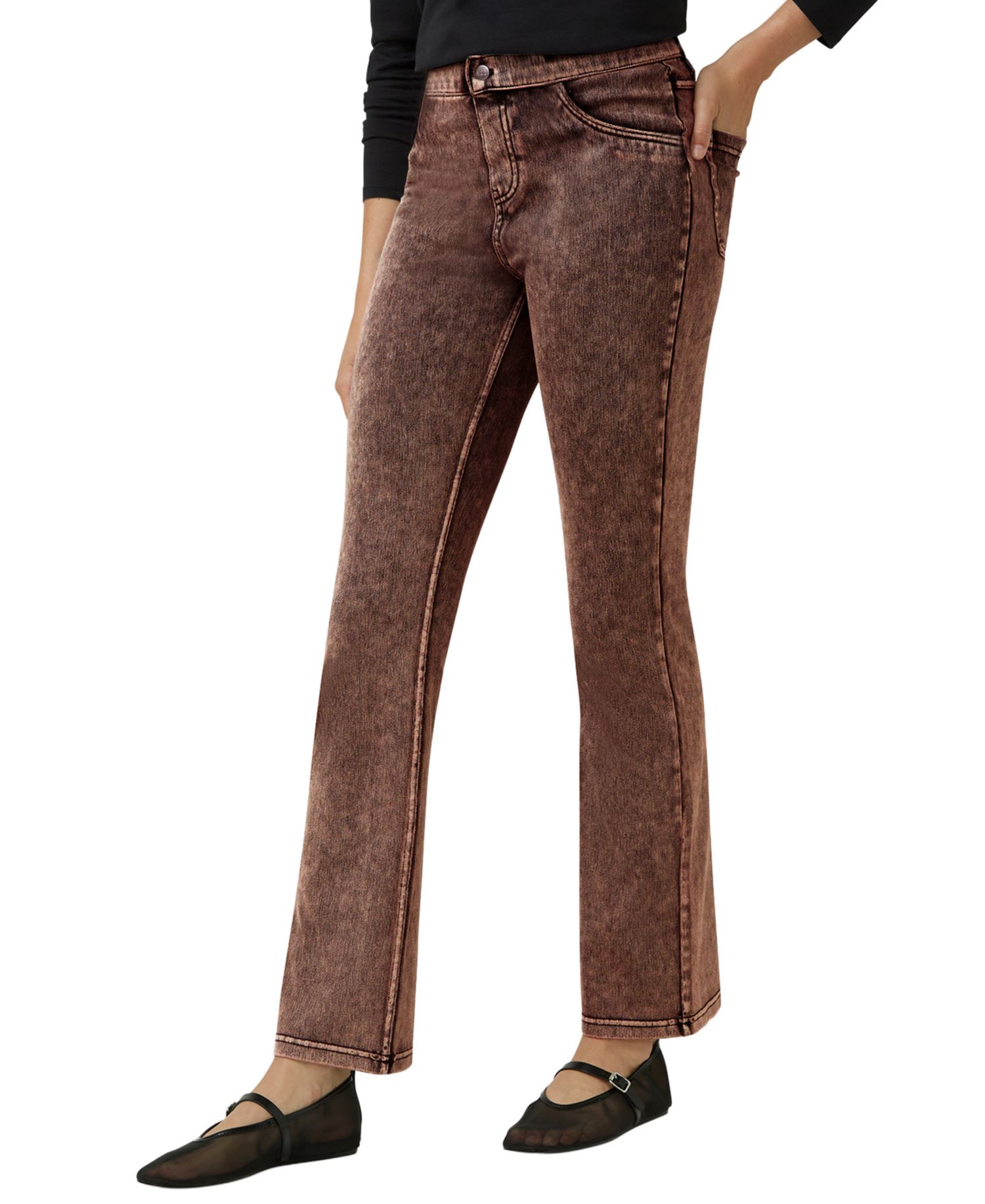 Women's High-Rise Denim Baby Bootcut Leggings