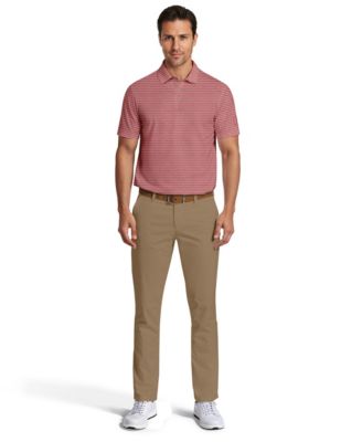 Men's Heathered Stripe Golf Polo Shirt