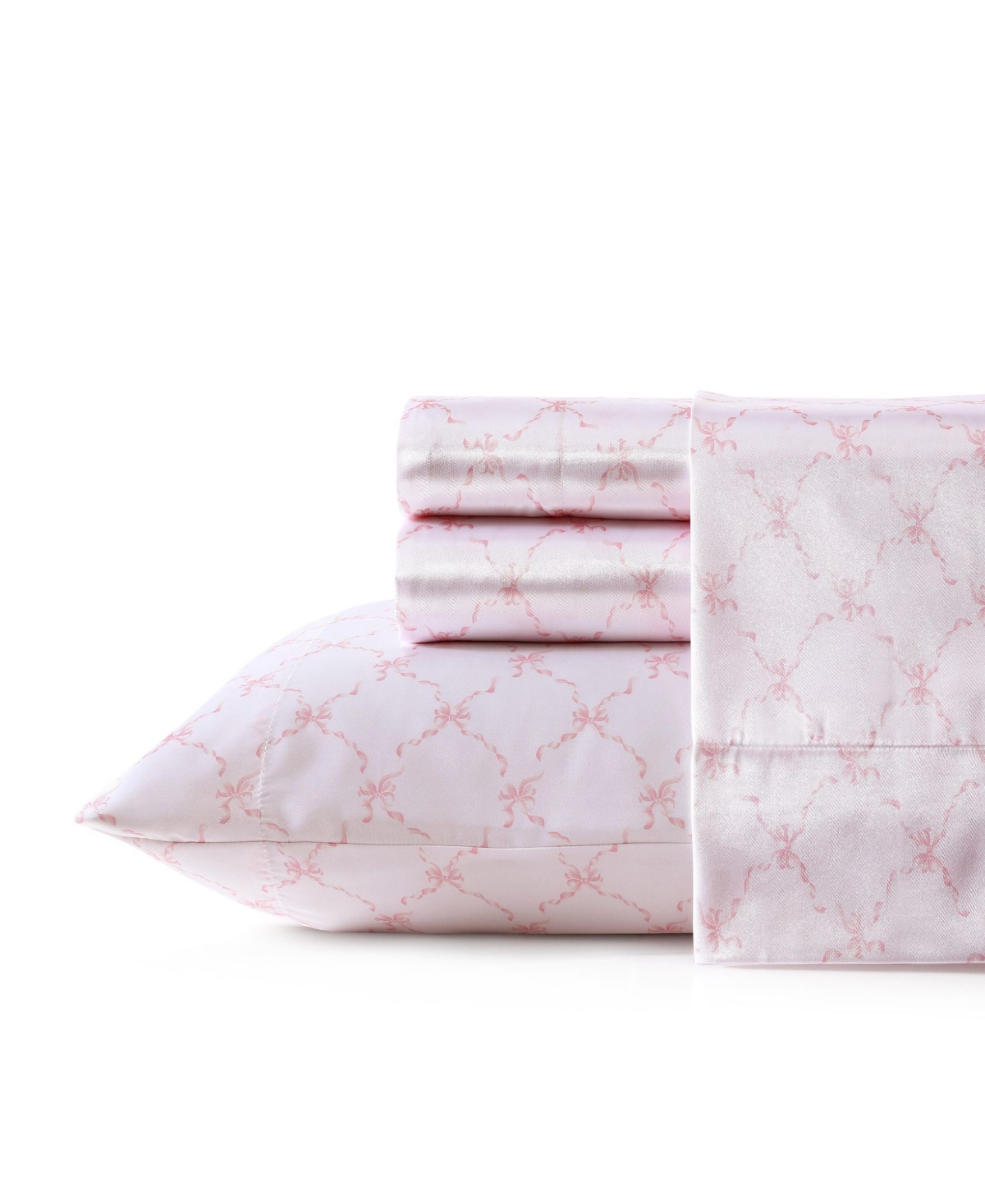 Laura Ashley Printed Satin 4-pc. Sheet Set, King In Multi