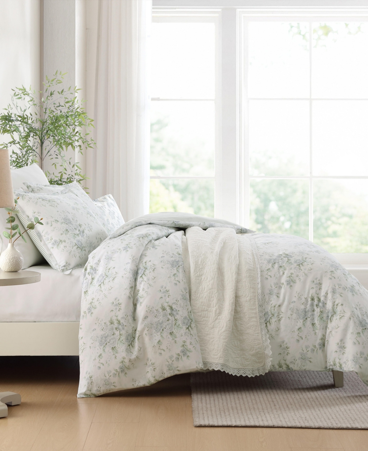 Laura Ashley Arundel Sateen 2-Pc. Duvet Cover Set, Twin
