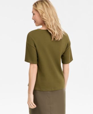 Women's Short-Sleeve Grommet Top, Macy's Exclusive