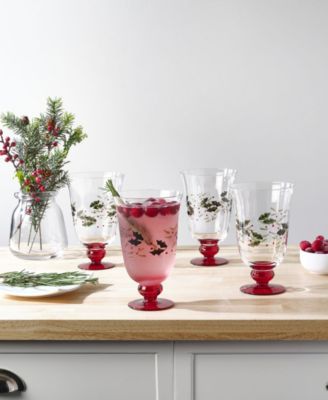 Holiday Goblet Glasses, Set of 4 