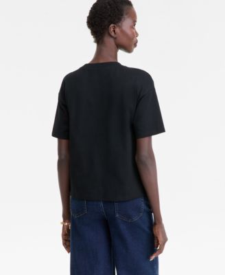 Women's Cotton Embellished Tee, Macy's Exclusive