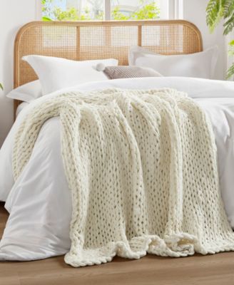 Chunky-Knit Handmade Throw, 50" x 60"