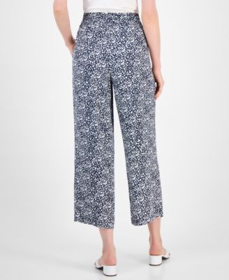 Women's Floral Drawstring-Waist Pants