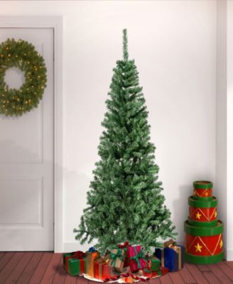 National Tree Company 6 ft. Artificial Linden Spruce Slim Tree