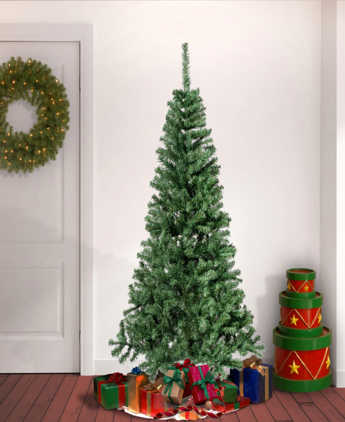 National Tree Company 6 Ft. Artificial Linden Spruce Slim Tree In Green