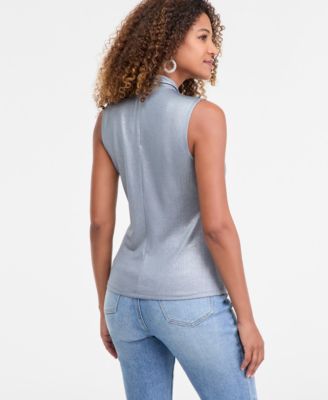 Women's Shine Cross-Neck Tank Top, Macy's Exclusive