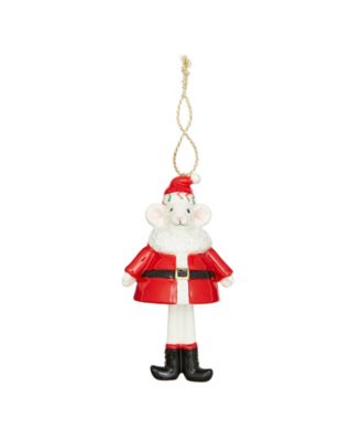 Spode - Kit Kemp Christmas Bell Santa Mouse Ornament