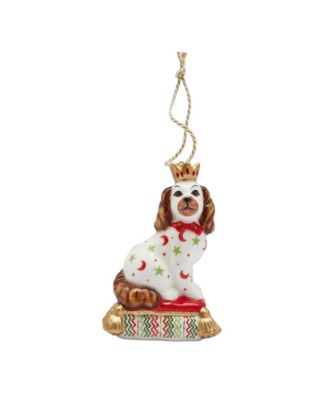Spode - Kit Kemp Christmas Staffordshire Dog Moon/Star Ornament
