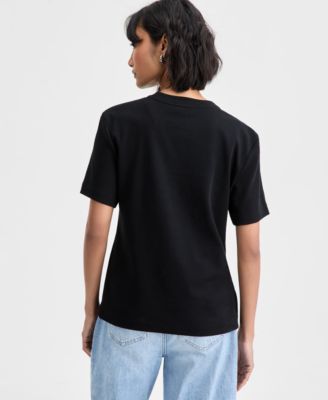 Women's Paillette Embellished T-Shirt, Macy's Exclusive