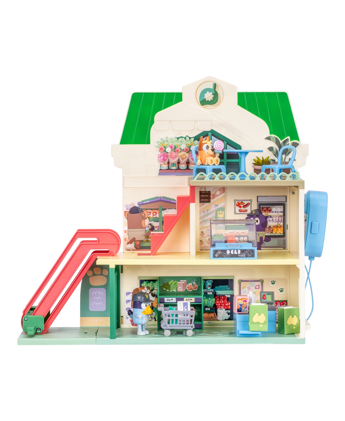 Bluey Let's Play Chef Supermarket Playset In Transparent