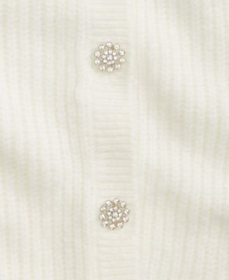 Women's Lurex Rhinestone-Button Cardigan, Macy's Exclusive