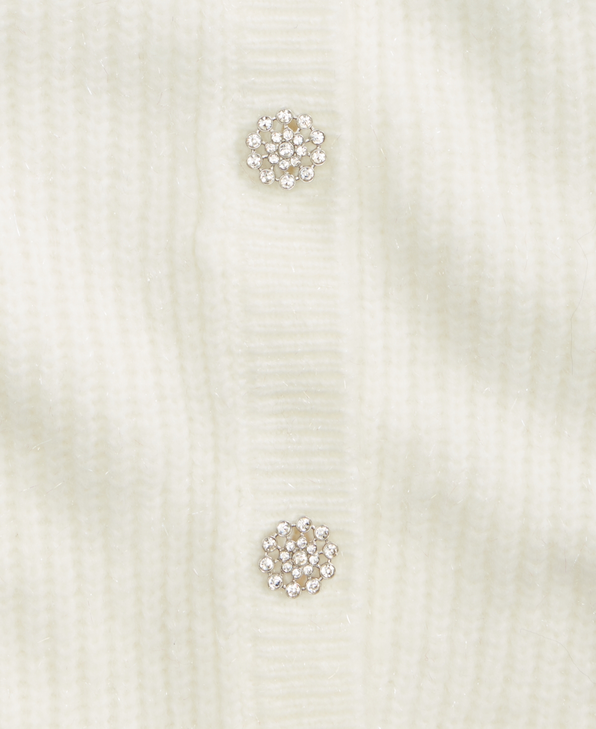 On 34th Women's Metallic-flecked Rhinestone-button Cardigan, Macy's Exclusive In White