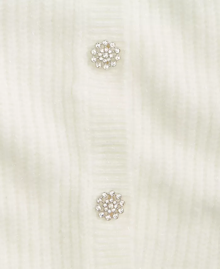 Women's Lurex Rhinestone-Button Cardigan - thumbnail 9