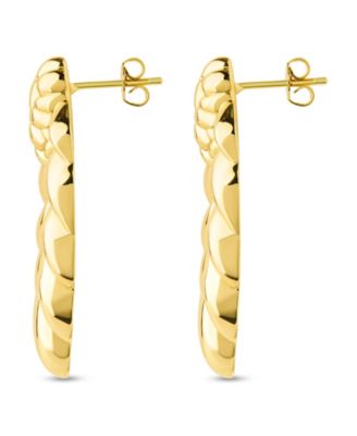 Enid Textured Door Knocker Stud Earrings