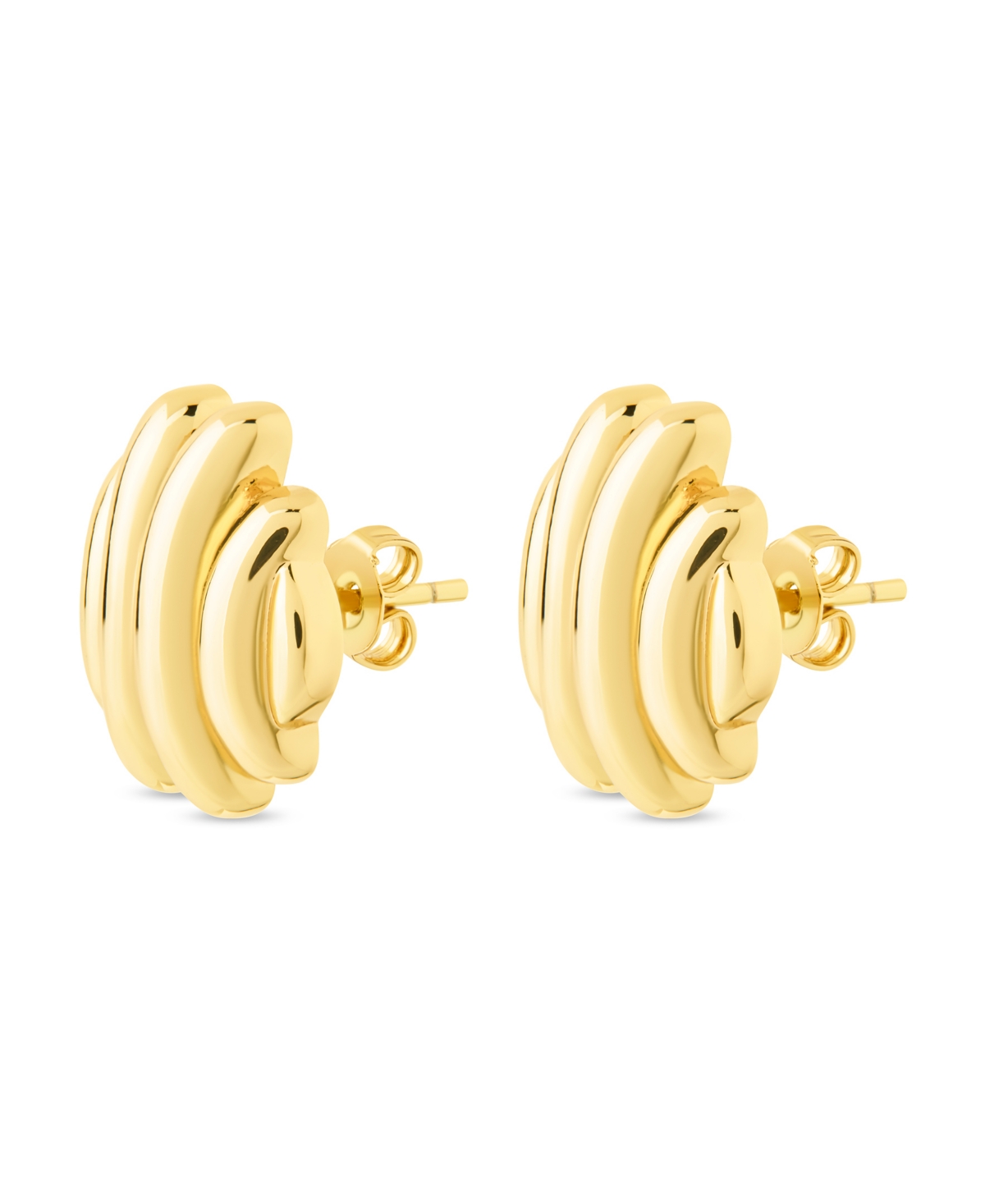 Sterling Forever Rudy Textured Stud Earrings In Gold