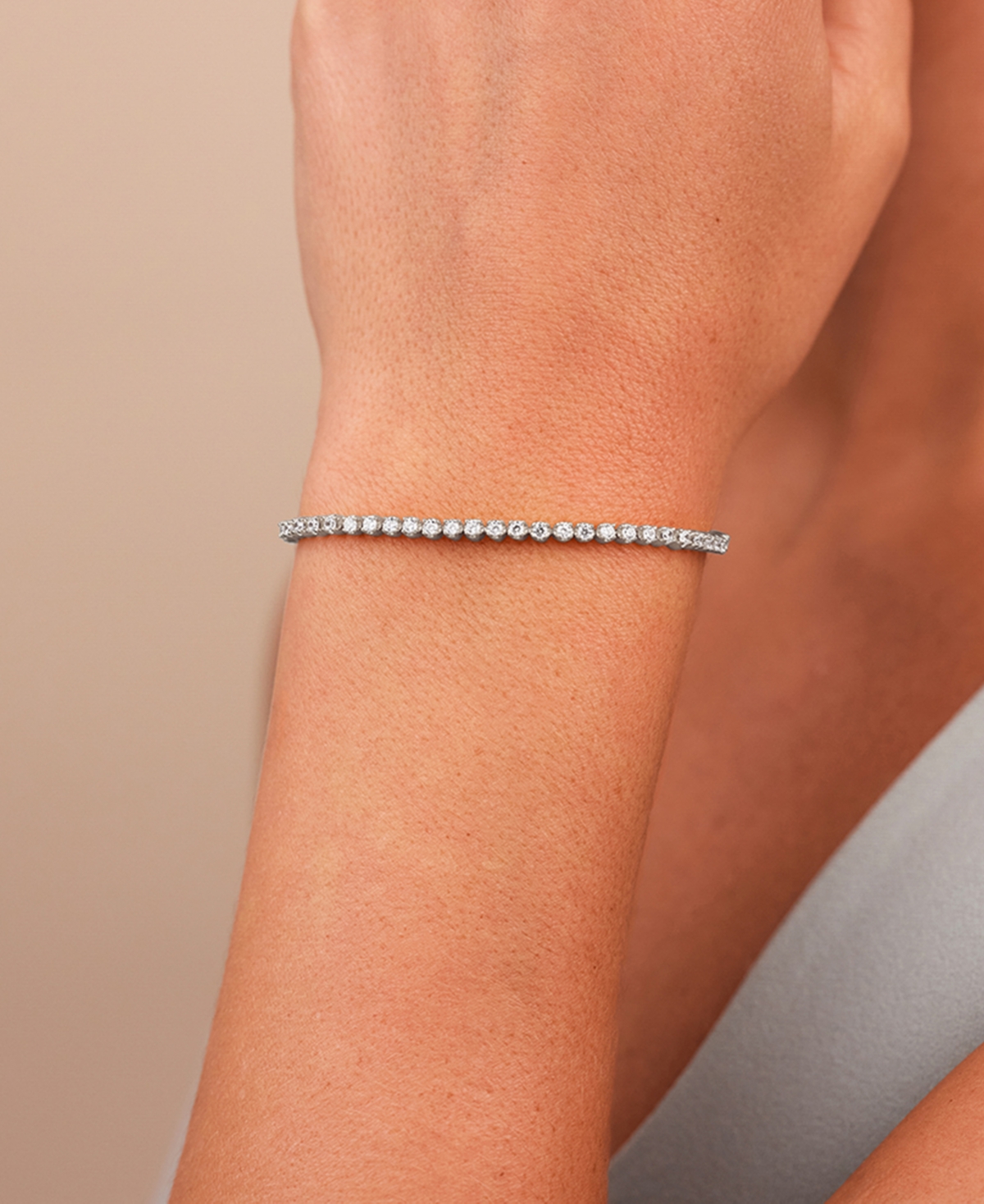 Sterling Forever Mirabell Cubic Zirconia Tennis Bracelet In Silver