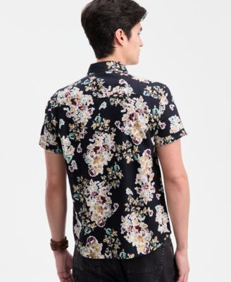 Men's Wildflower Short-Sleeve Button-Up Shirt, Macy's Exclusive
