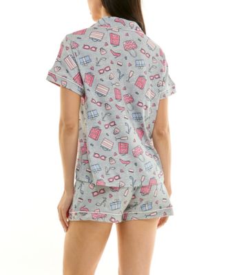 Women's Printed Top and Shorts Set