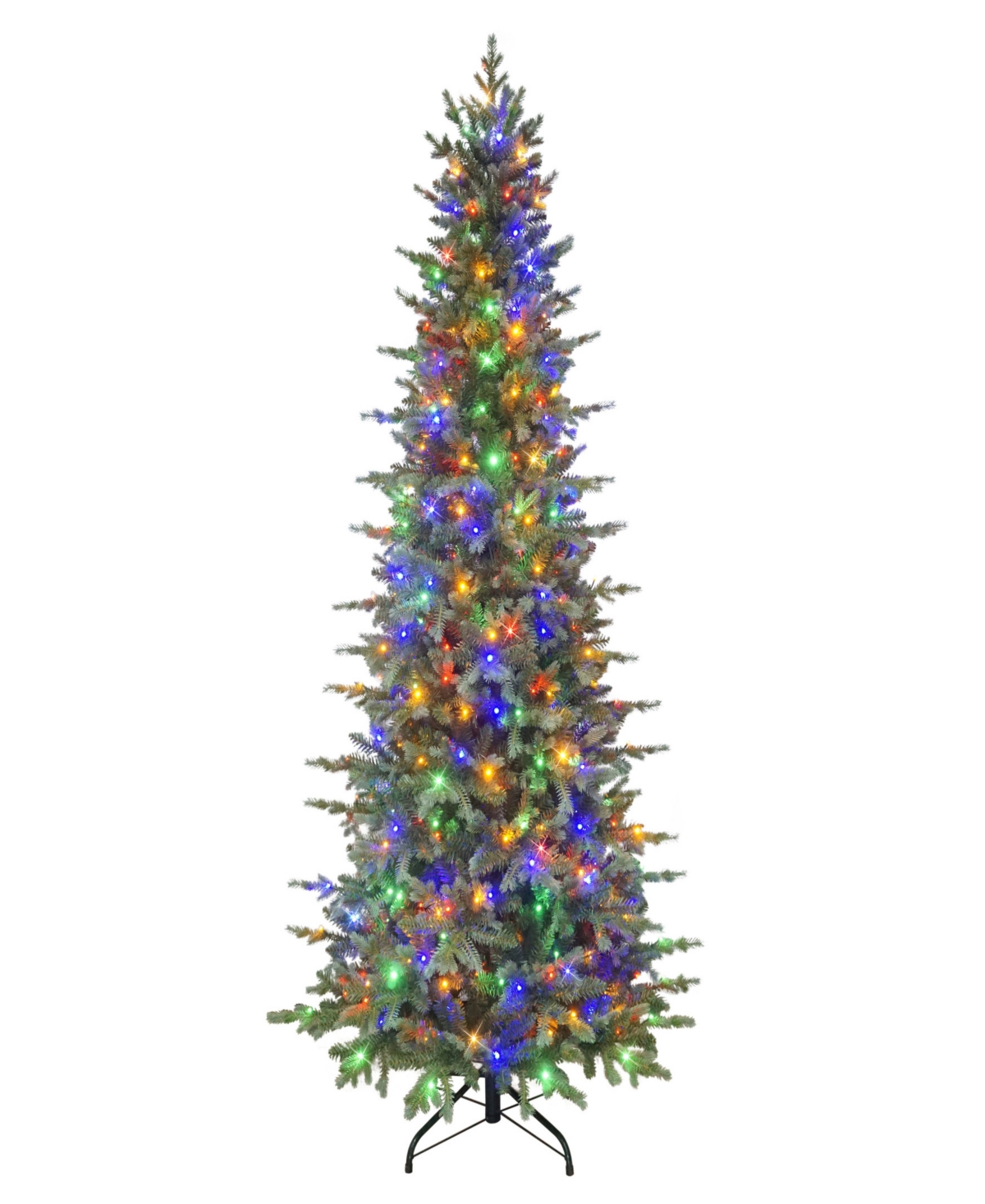 Puleo 7.5' Pre-lit Slim Linden Fir Artificial Tree In Green