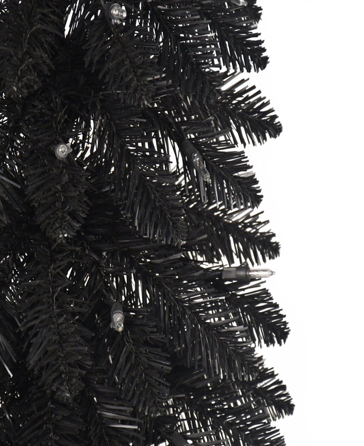 Puleo 6' Pre-lit Artificial Alpine Pencil Tree In Black