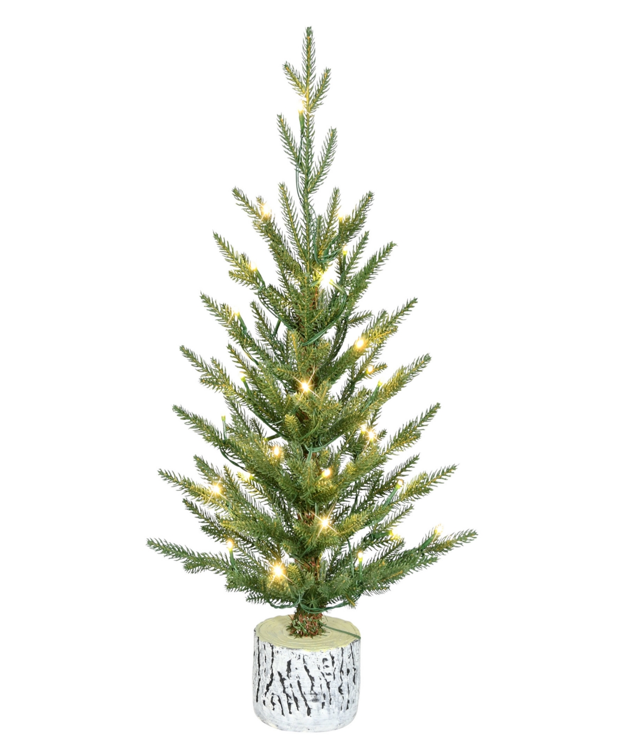 Puleo 2' Pre-lit Artificial Potted Arctic Fir Tree In Green